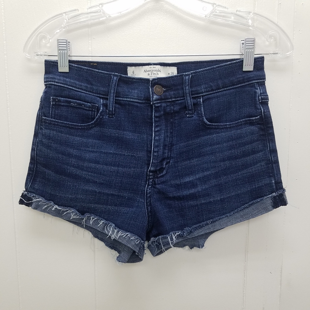 Abercrombie & Fitch Cuffed Cutoff Denim Shorts